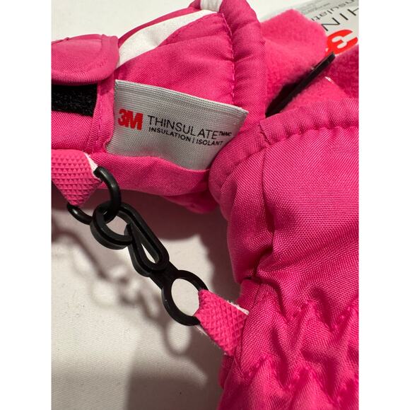 Polar Extreme 3M Thinsulate Insulation Ski Gloves Girls 4-7 Pink White NWT - Picture 6 of 6